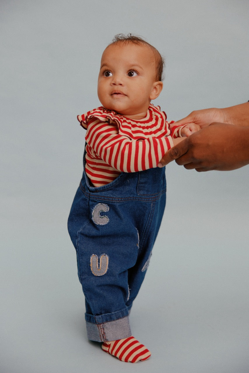 BLYTHE CLAUDE PATCH DENIM DUNGAREE