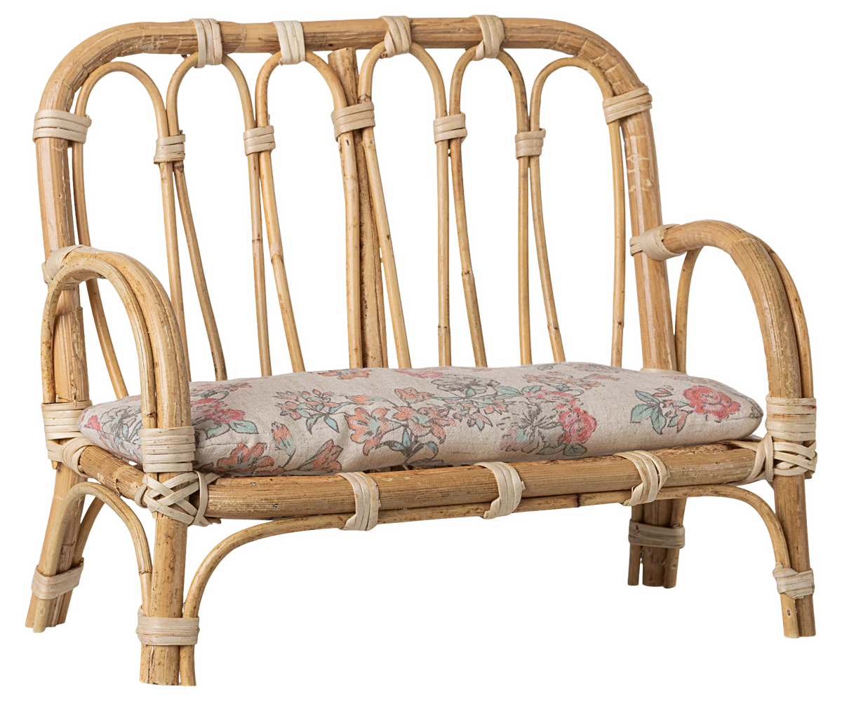 RATTAN COUCH, LARGE - NATURE
