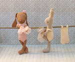 Maileg Bunny Size 1 Chocolate Brown Ballet Suit and Skirt Rose