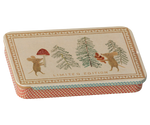 METAL BOX W. SLIDING LID - CHRISTMAS MICE