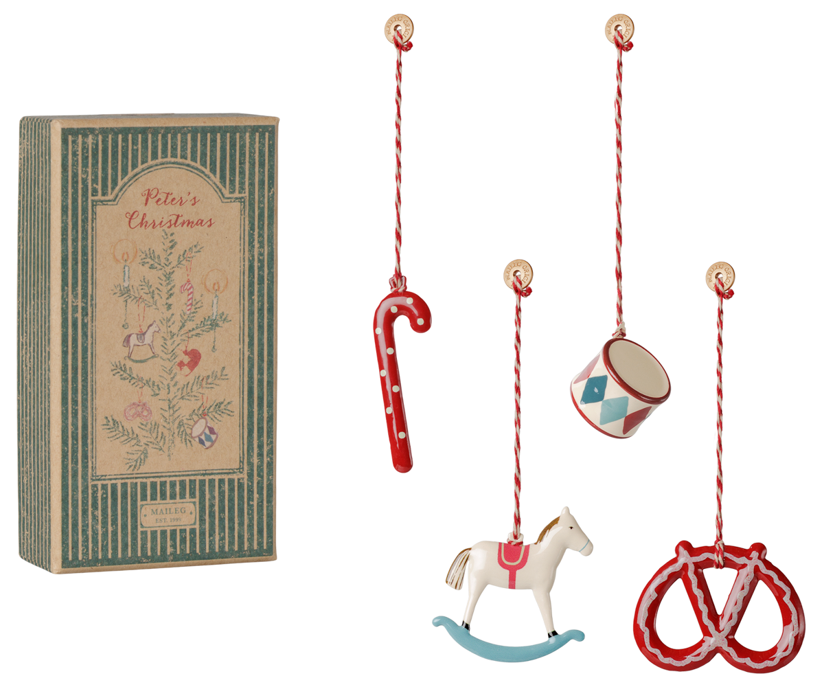 Metal Ornament Gift Set - Peter's Christmas - Red/Blue – Maileg