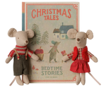 Christmas twin mice, Little sister and brother in book