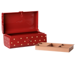 Storage suitcase, Small - Red w. tray