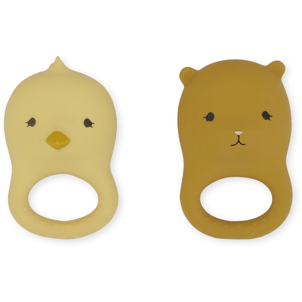 2 Pack Teethers Chicken/Bear