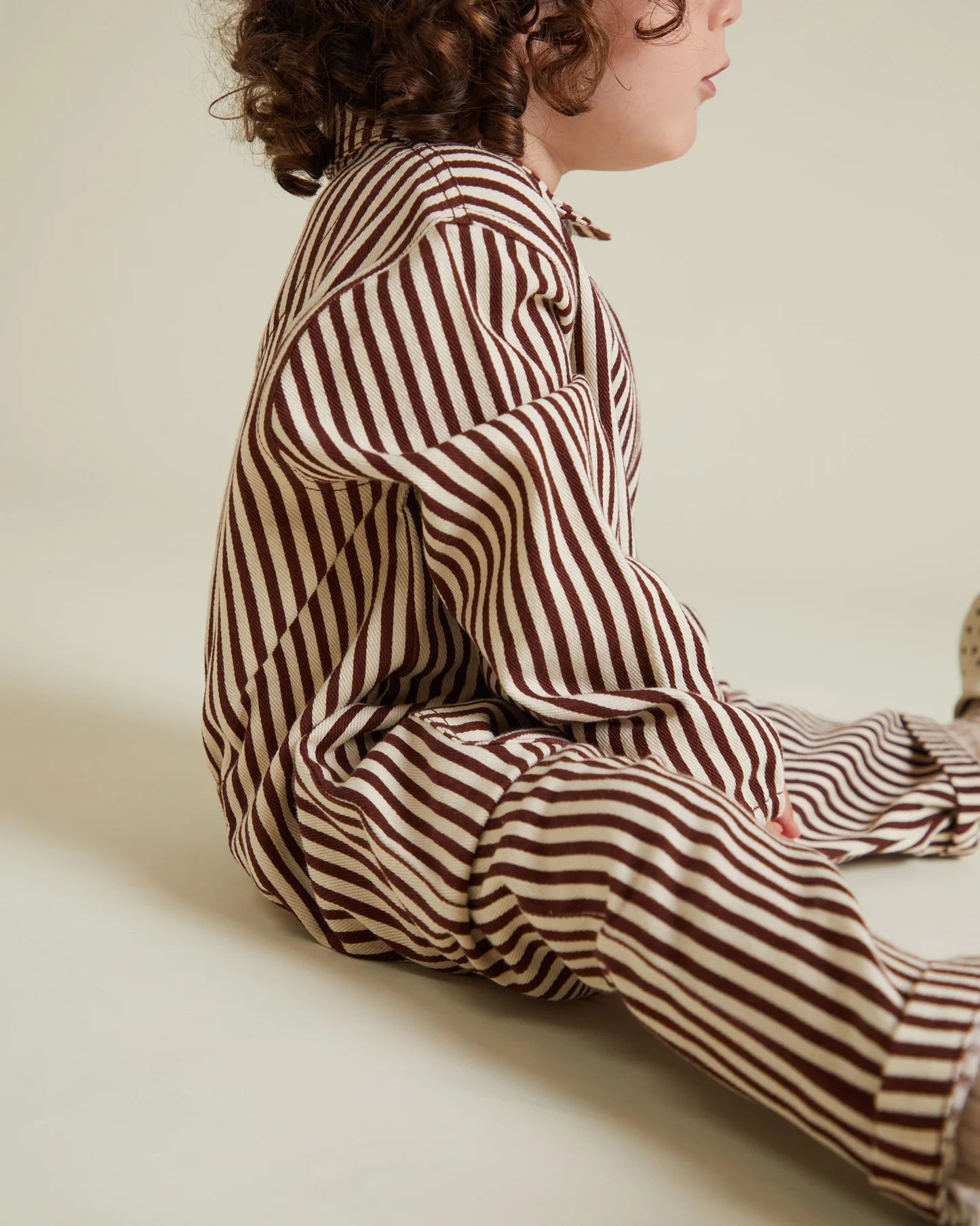 SYD MAROON STRIPE BOILERSUIT