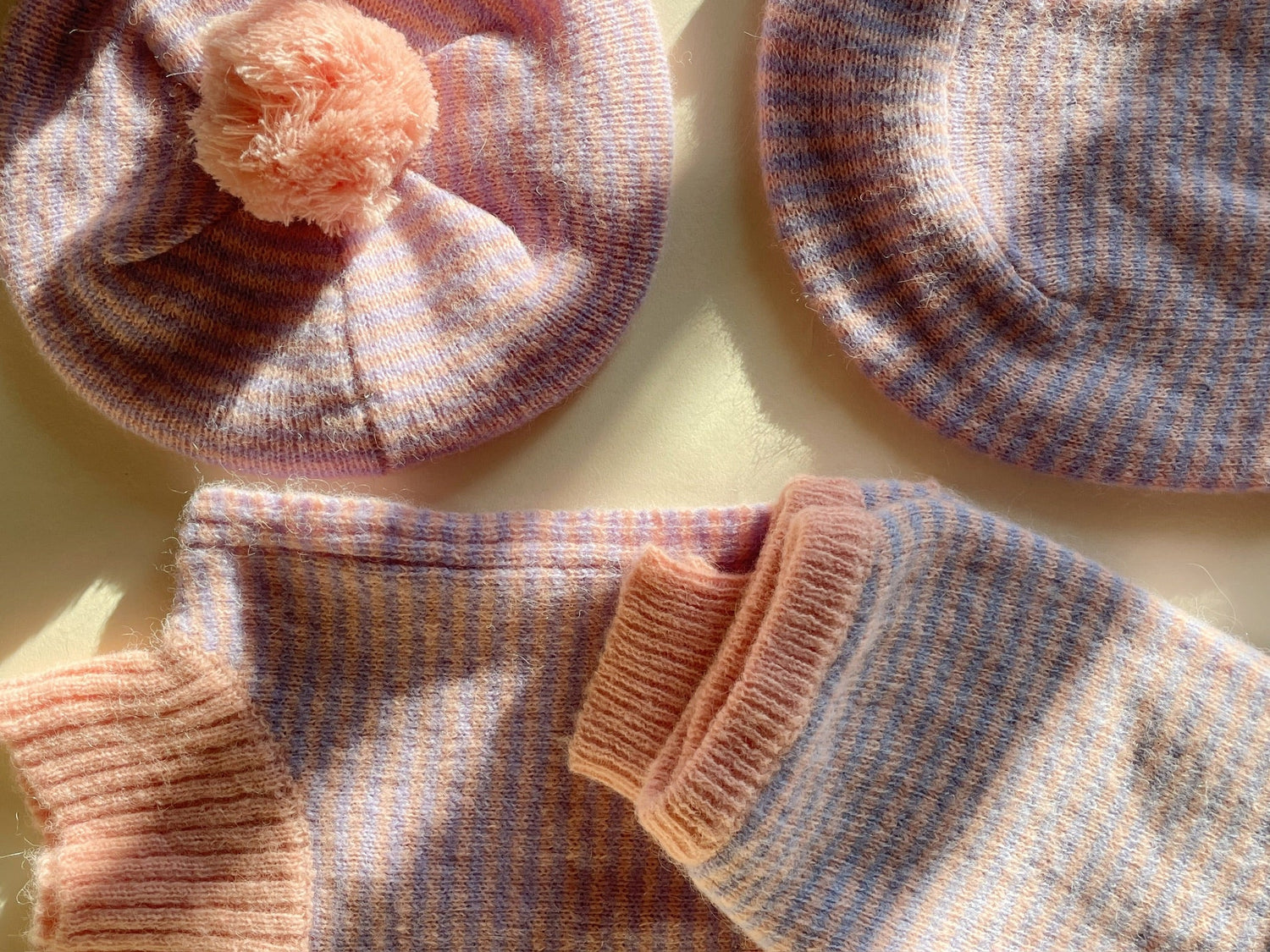 BERLE KNIT BERET - PURPLE/PINK DOLPHIN