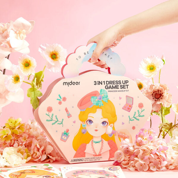 3in1 KŪRYBINIŲ DIRBTUVIŲ RINKINYS “PRINCESĖS FANTAZIJŲ MAKIAŽAS”