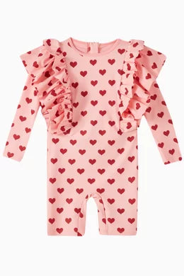 MANUCA FRILL ONESIE GRS - AMOUR PINK