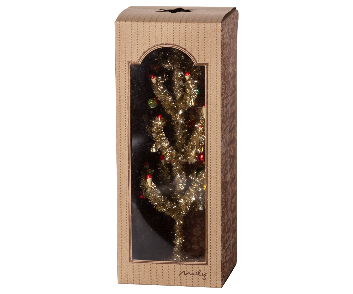CHRISTMAS TREE, GOLD - RED AND GREEN DECORATION