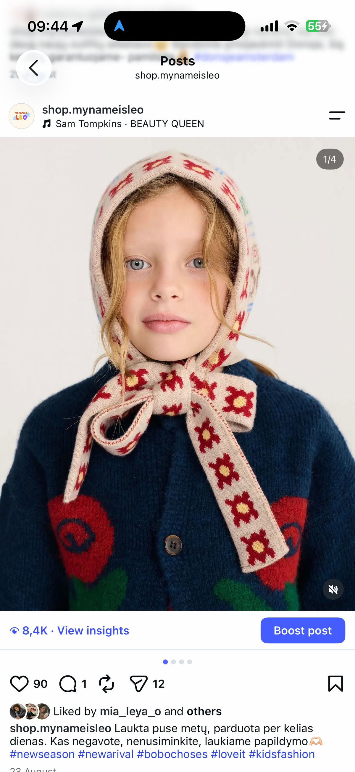 BOBO CHOSES MEGZTA KEPURĖ-ŠALMAS