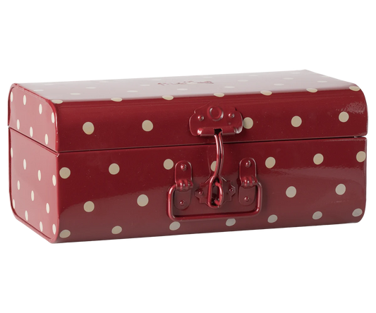 Storage suitcase - Small Red with dots