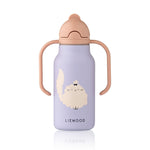 Kimmie Water Bottle 250 ml - Cat / Warm lilac