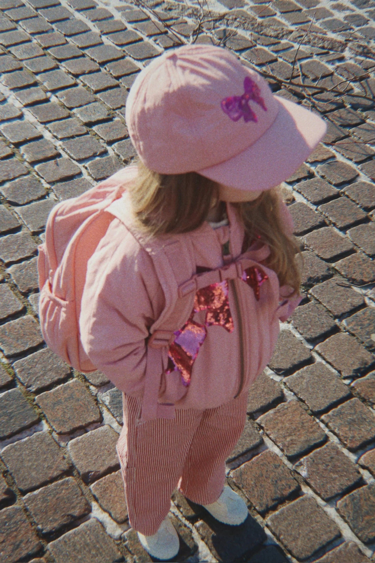 JUNO QUILTED SEQUIN BACKPACK - ROSETTE