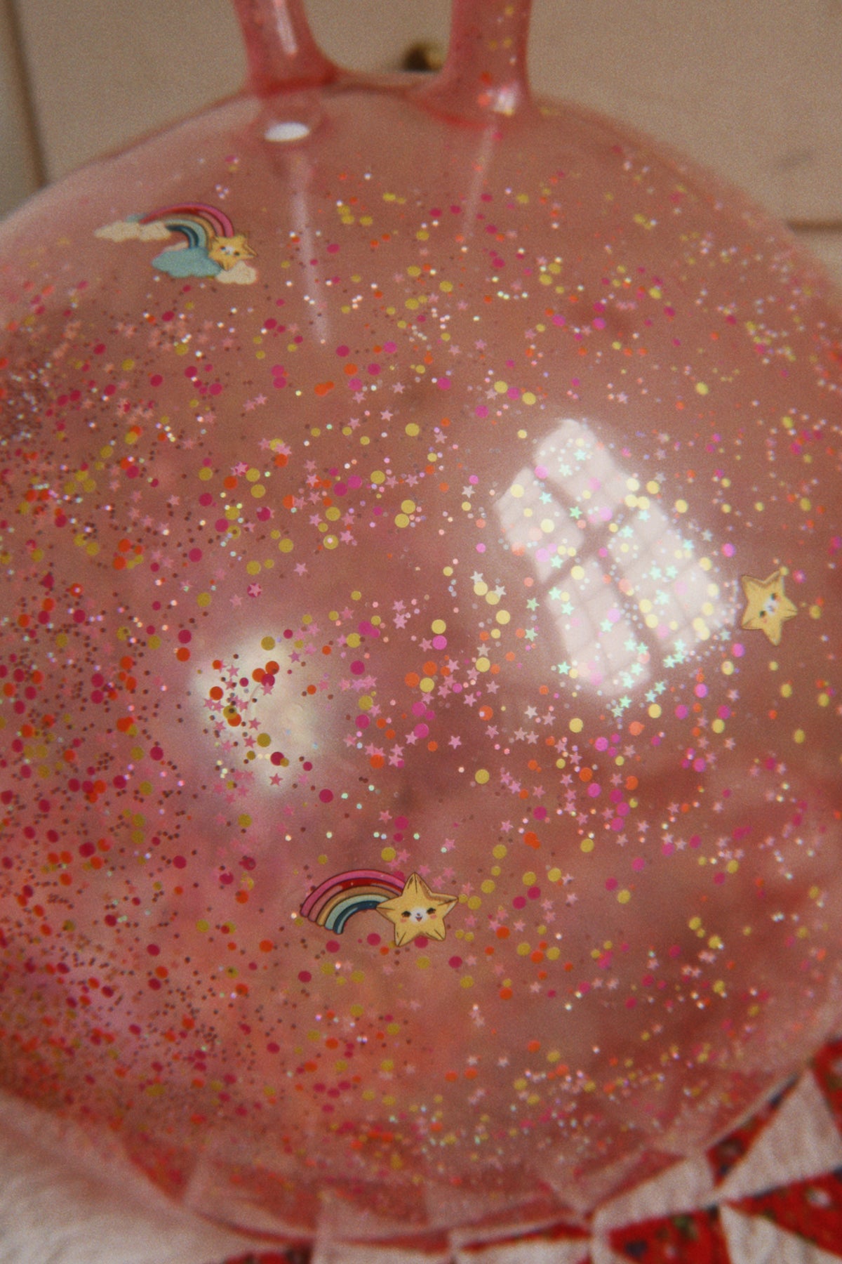 GLITTER JUMP BALL - RAINBOW