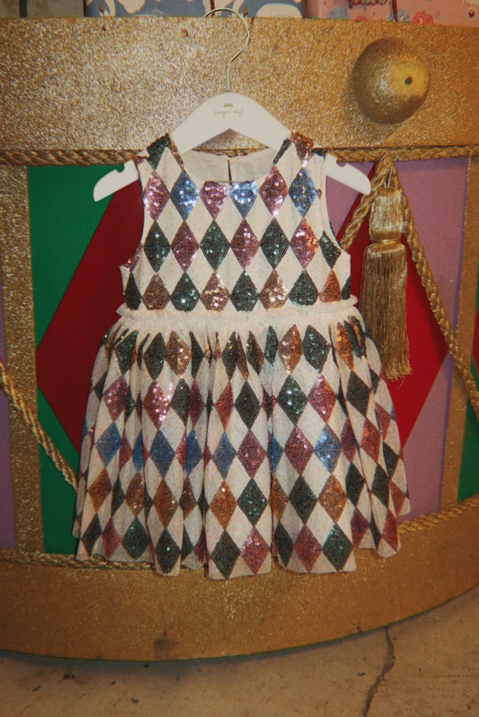 YVONNE HARLEKIN DRESS - HARLEKIN SEQUIN