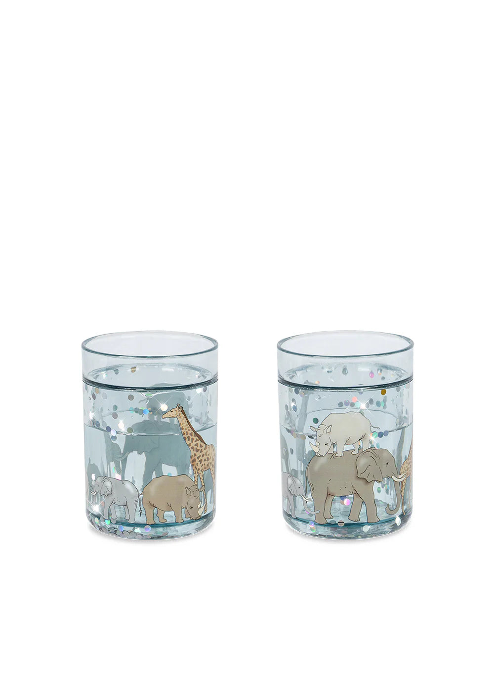 2 PACK GLITTER CUPS - SAFARI