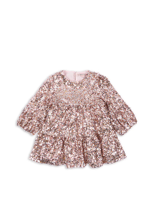 LILA SEQUINS DRESS - GREY/ROSA