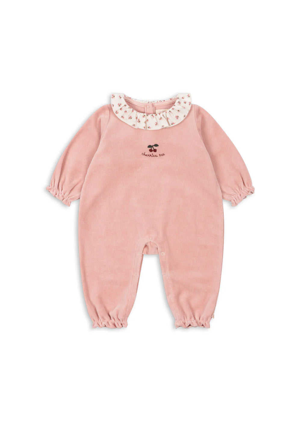 MIFFA FRILL ONESIE GOTS - MELLOW ROSE