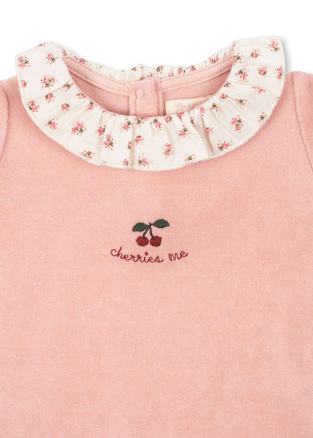 MIFFA FRILL ONESIE GOTS - MELLOW ROSE