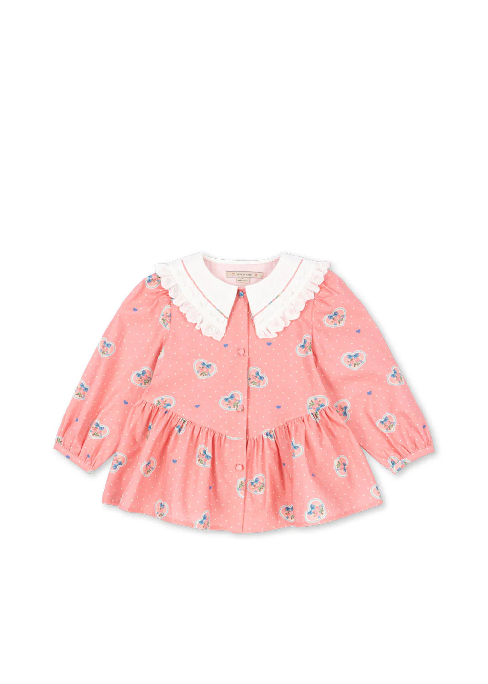COEUR COLLAR SHIRT GOTS - CHER COEUR ROSE