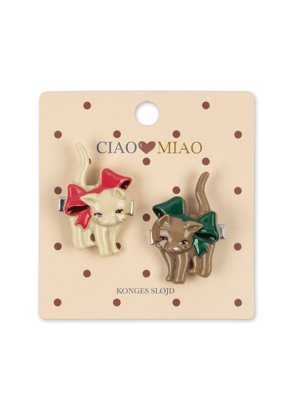 2 PACK KITTEN HAIR CLIP - BOW KITTY