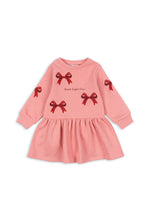 LOU BOW SWEAT DRESS - STRAWBERRY ICE