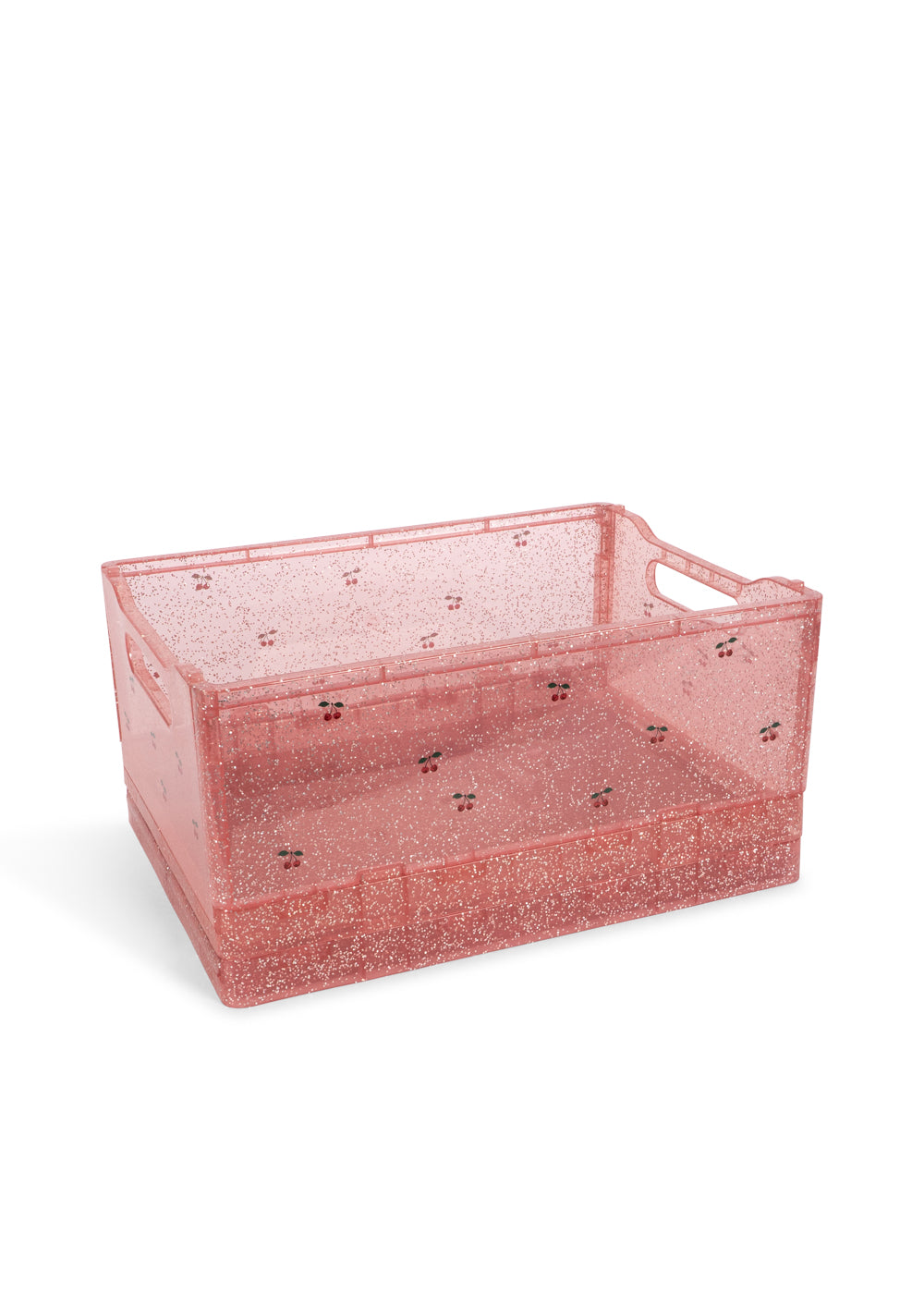 2 Pack Glitter Storage Box Sparkling Blush
