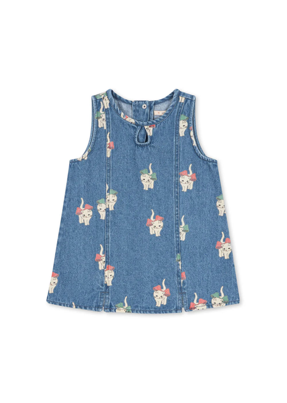 MAGOT DRESS - BOW KITTY DENIM