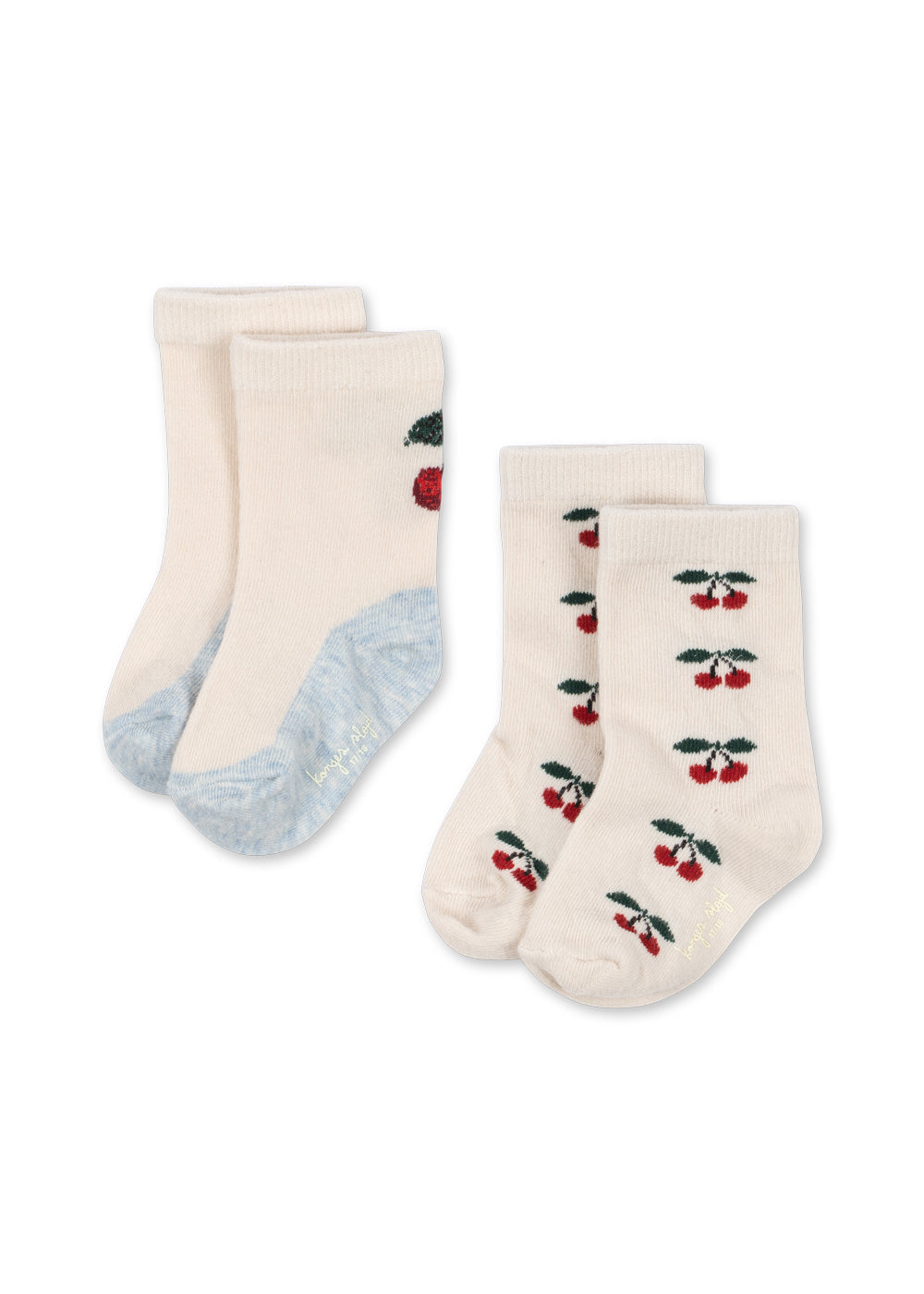 2 PACK JACQUARD CHERRY SOCK - CHERRY MIX