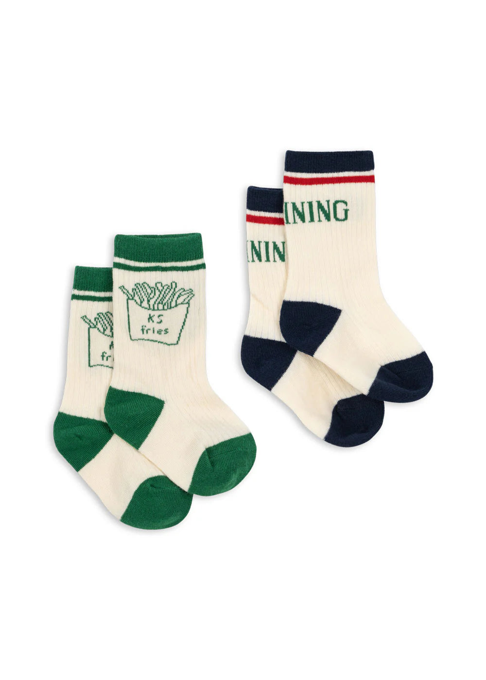 2 PACK RIB FRIES SOCKS - FINE DINING