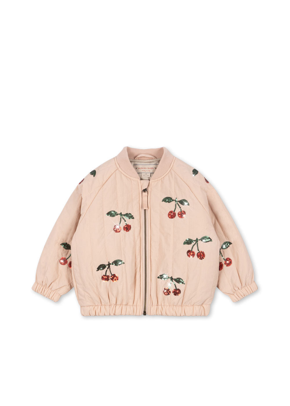 Juno Sequin Bomber Jacket Cameo Rose