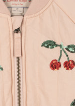 Juno Sequin Bomber Jacket Cameo Rose