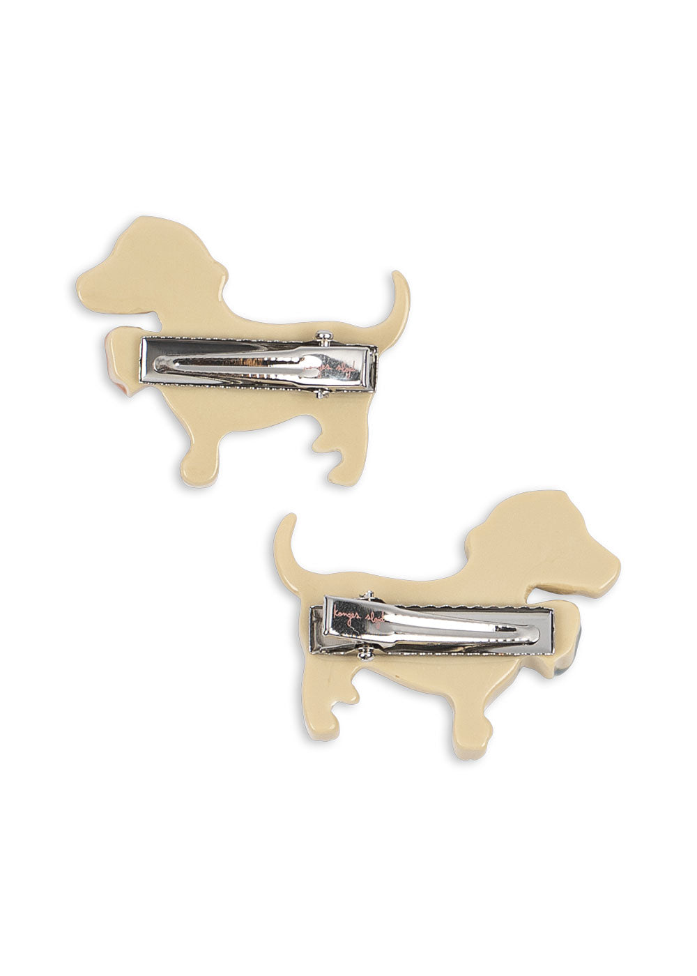 2 PACK PUPPY HAIR CLIP - CREME BRULEE