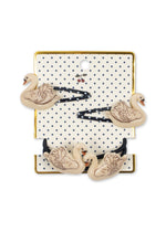 4 PACK SWAN HAIR CLIP AND ELASTIC - SWAN