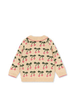 BELOU COLLAR CARDIGAN - Cherry