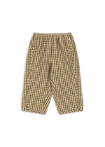 KIM SLIT PANTS GOTS - Avocado Check