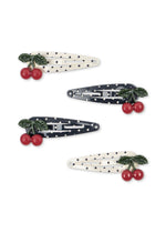 4 PACK CHERRY DOT HAIR CLIP - MULTI