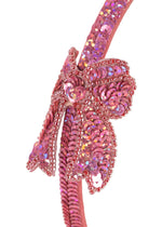 SEQUIN BOW HAIRBRACE - RAPTURE ROSE