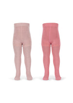 2 Pack Rib Glitter Tights - Rose Mix