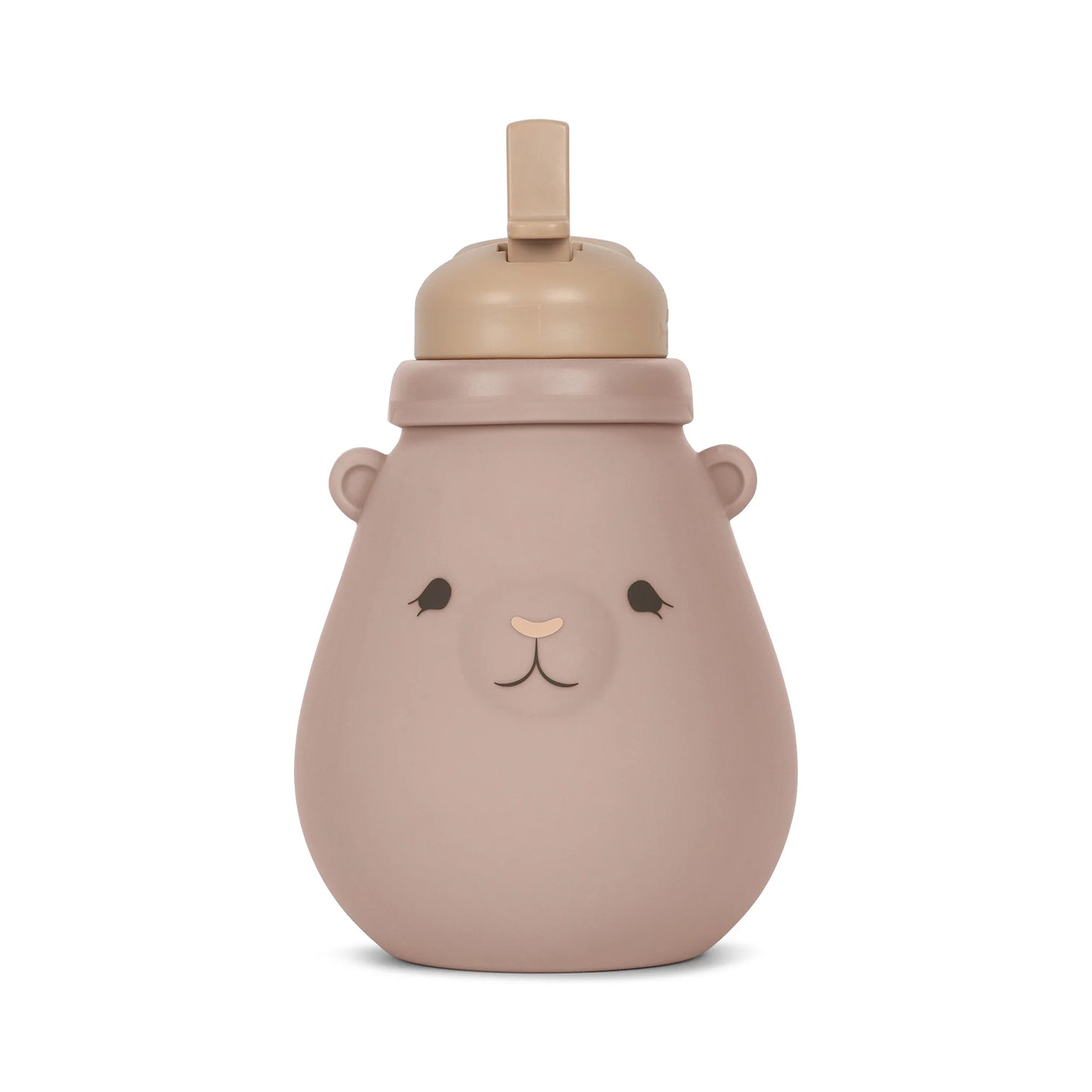 SILICONE DRINKING BOTTLE TEDDY - BLUSH