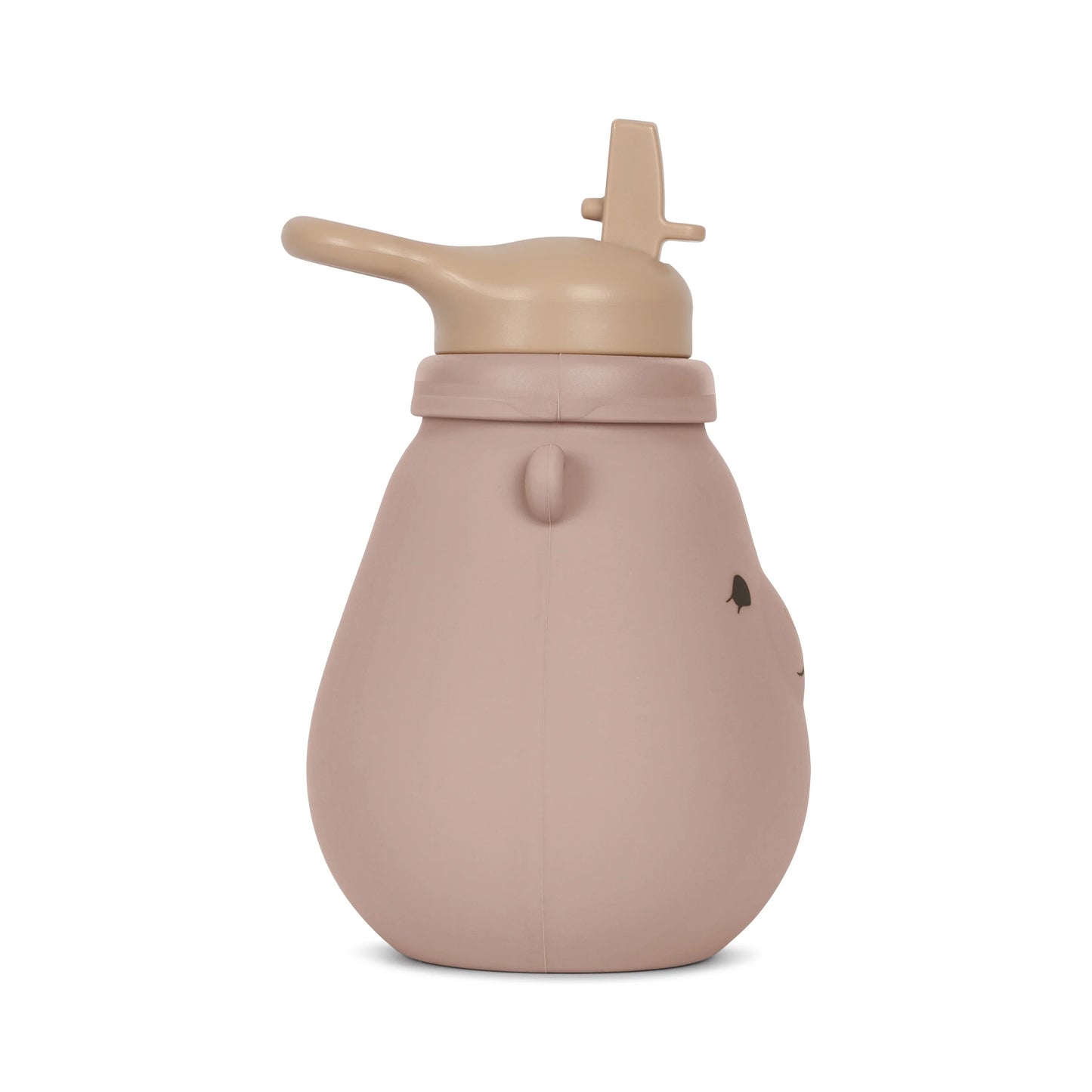 SILICONE DRINKING BOTTLE TEDDY - BLUSH