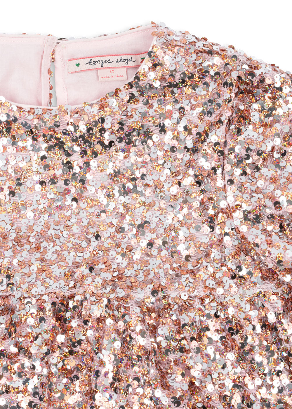 Lila Sequins Dress Grey/Rosa