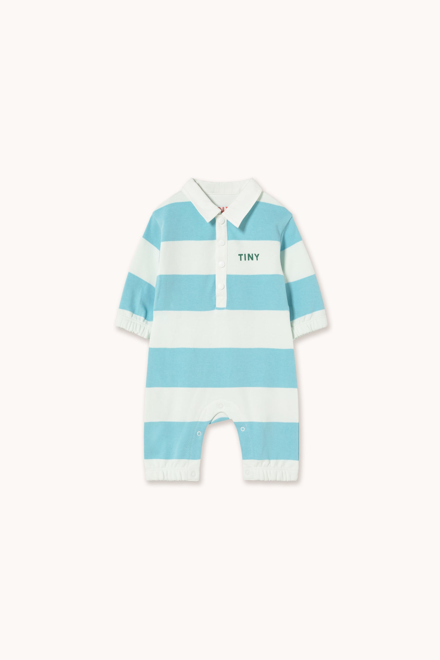 POLO ROMPERIS - CYAN STRIPES