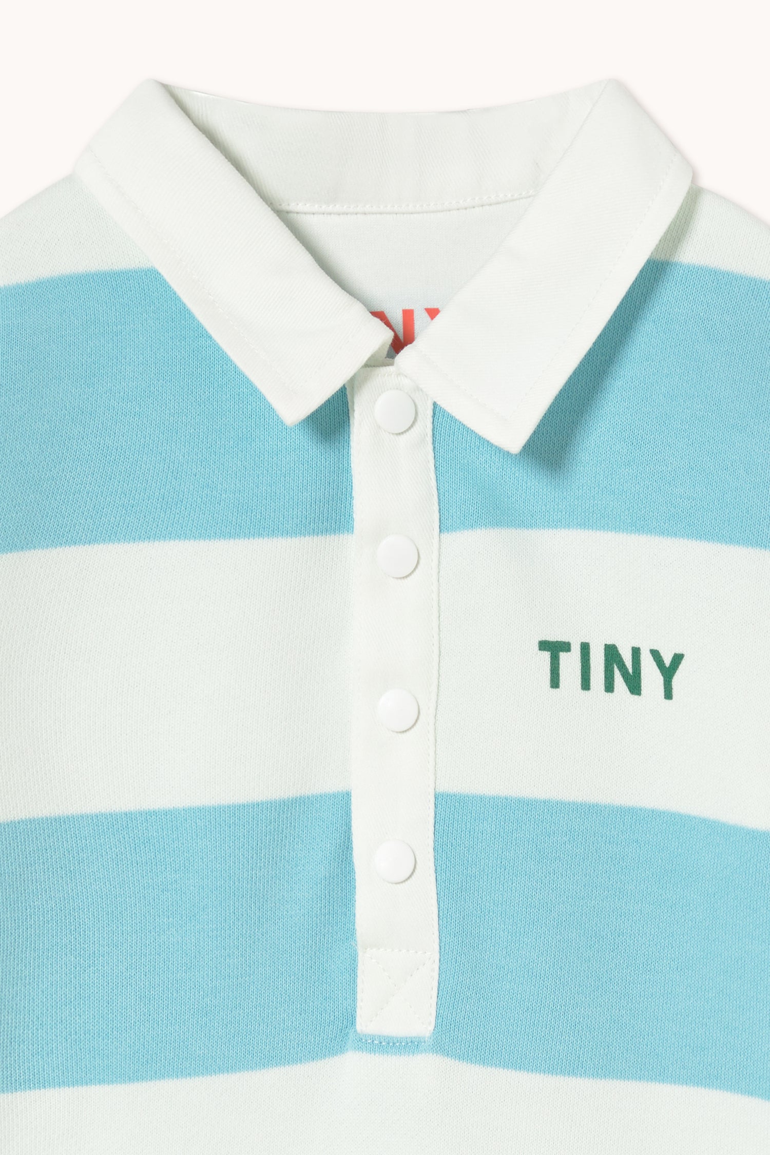 POLO ROMPERIS - CYAN STRIPES