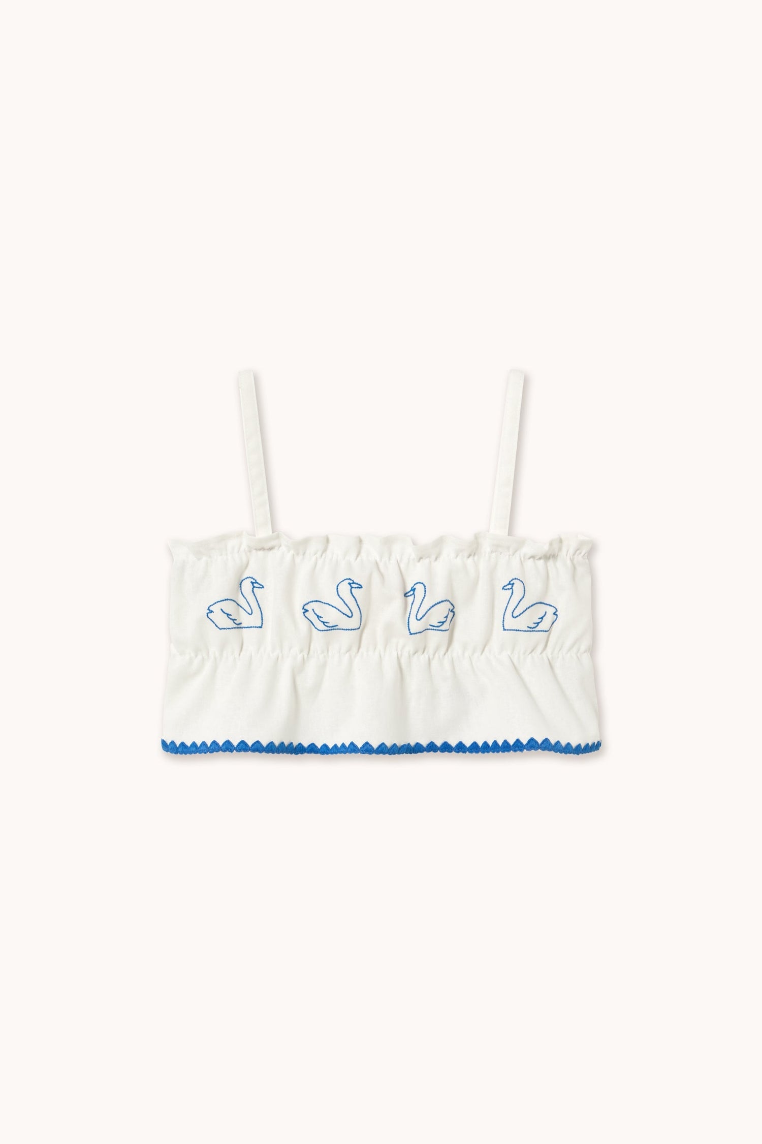 SWANS BOWS LINEN TOP