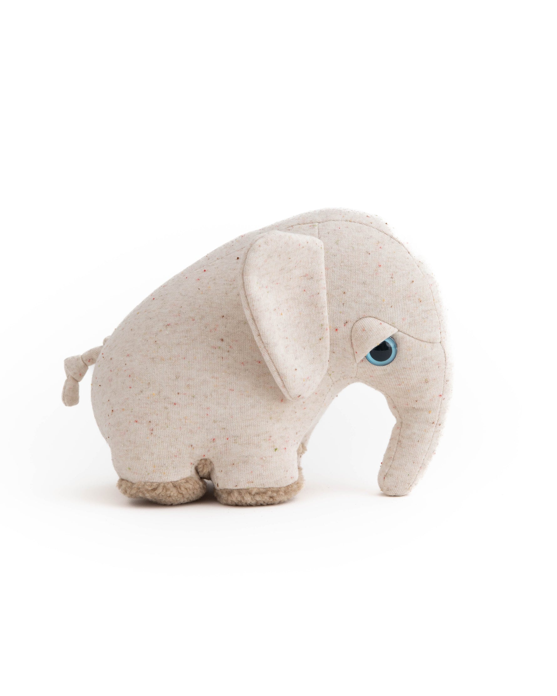 The Mini Elephant stuffed animal by BigStuffed - natural speckled