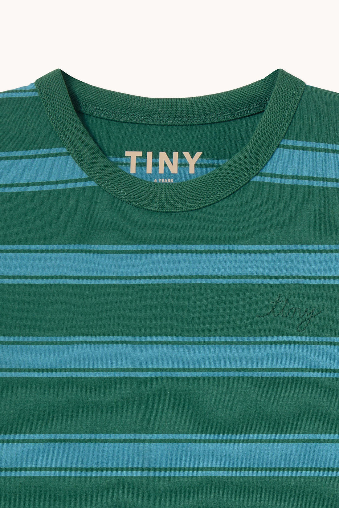 Tinycottons Retro Stripes Sleeve Tee Dark Green back