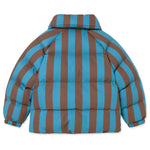 BLUE-CACAO STRIPES SHORT PADDED JACKET