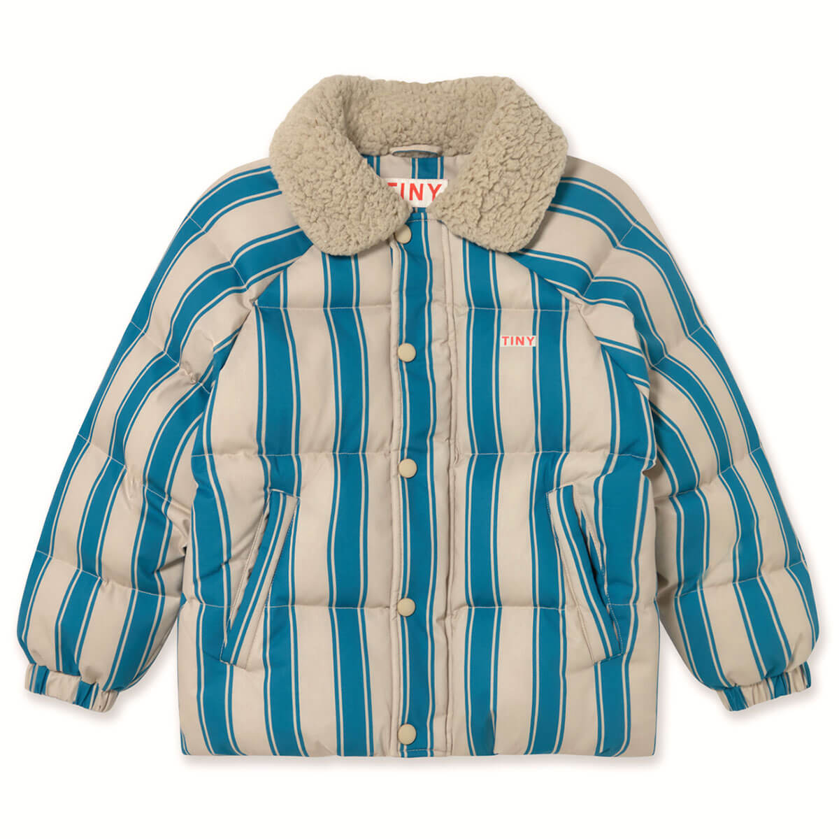 BLUE RETRO STRIPES PADDED JACKET