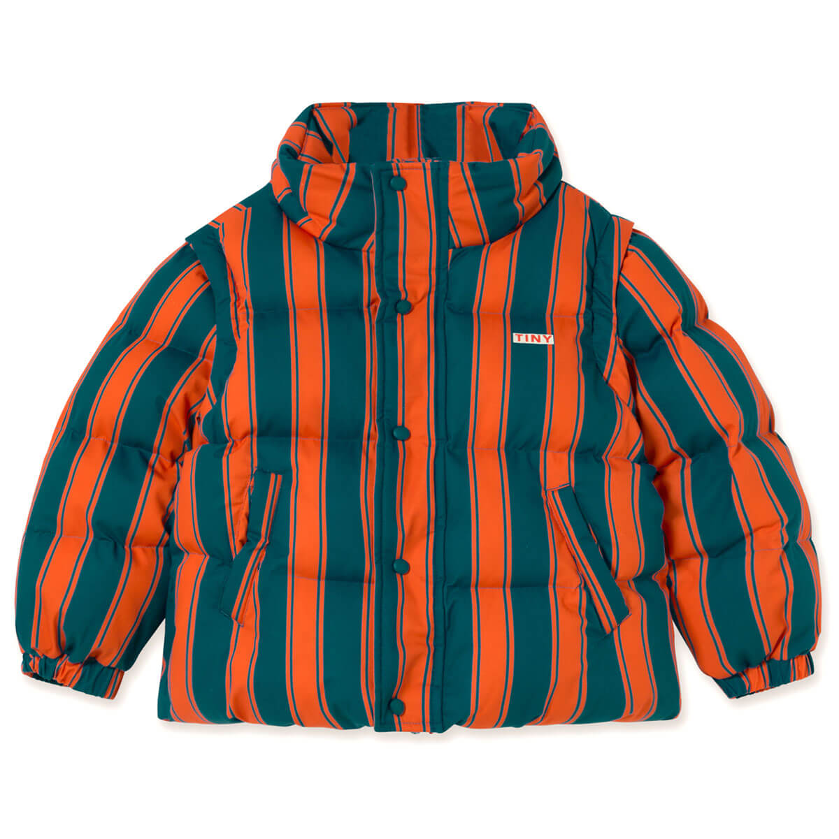 RETRO STRIPES SHORT PADDED JACKET